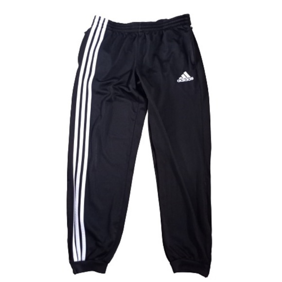 ADIDAS Ankle zip track pants black and white size large with zip pockets - Picture 2 of 4